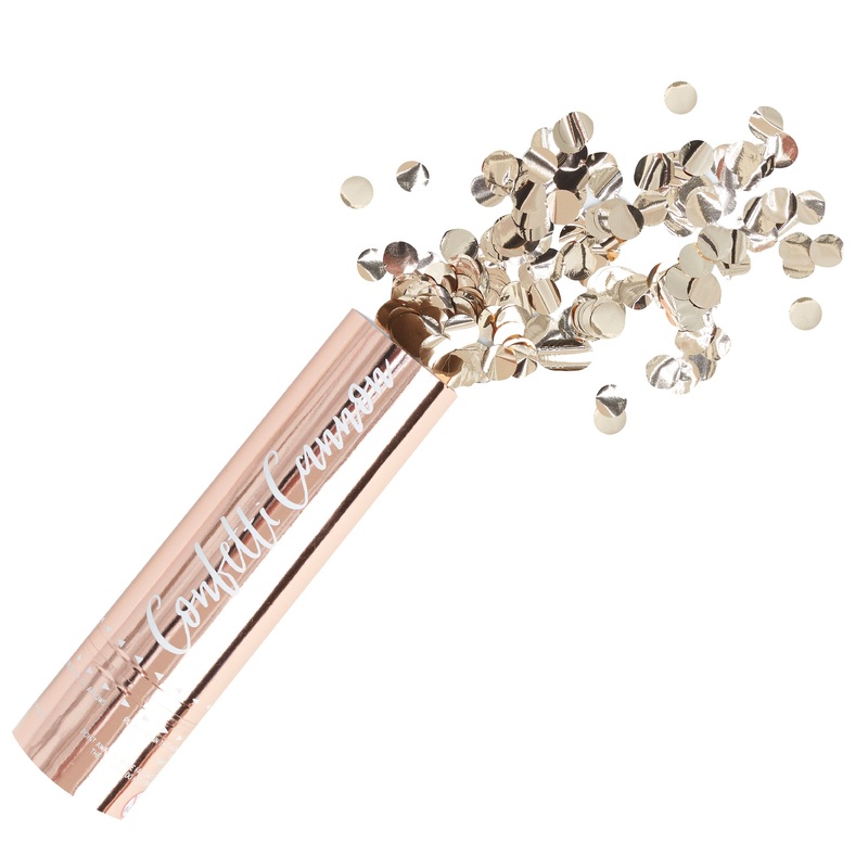 Mix & Match confetti cannon gold 15cm