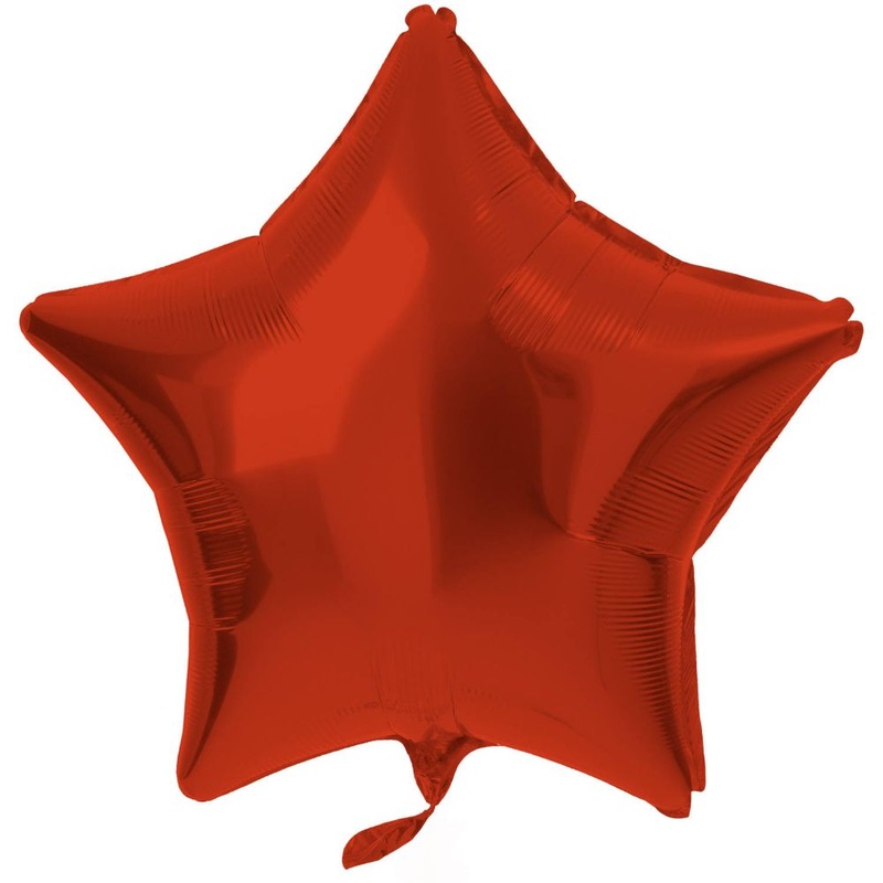 Red shiny star balloon 45cm