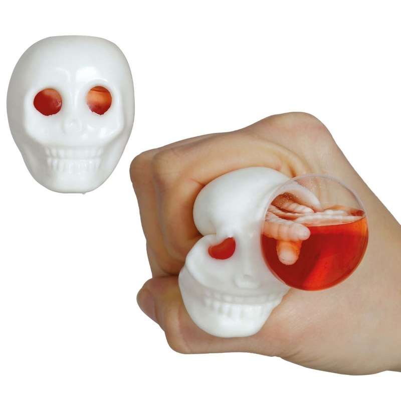 Squash skull with worms
