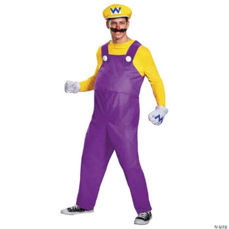 Wario Costume Adult Deluxe Super Mario Bros  Standard