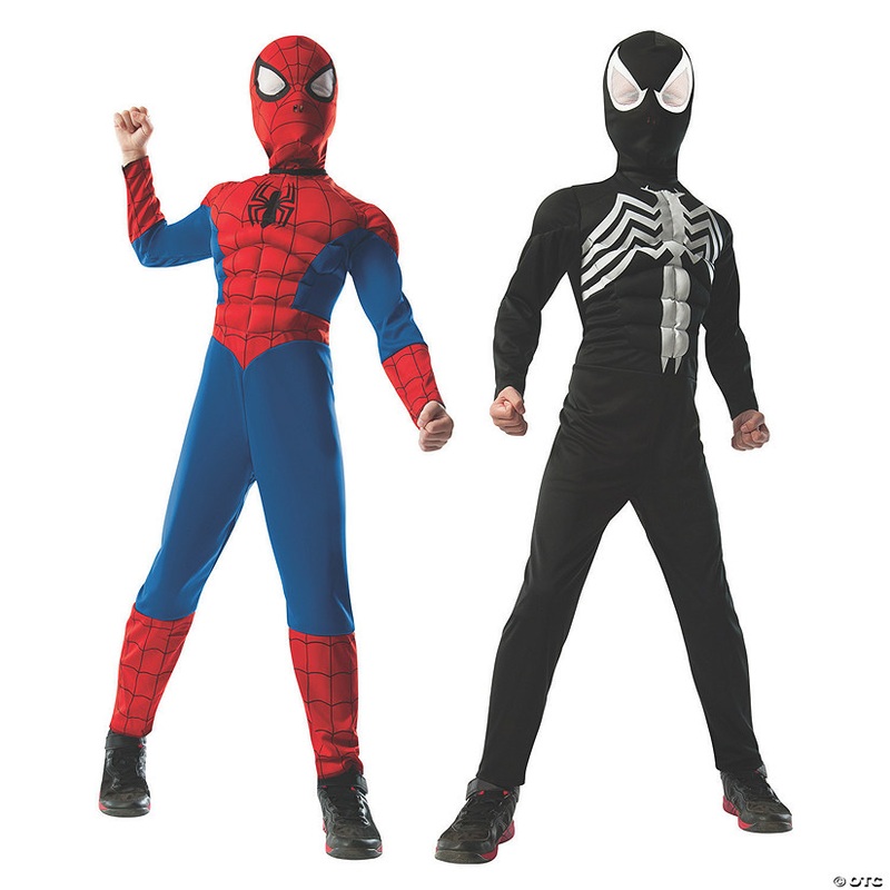 Boy’s 2 in 1 Reversible Muscle Chest Spider-Man Costume