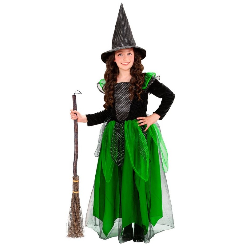Green Witch Costume: Dress & Hat – Tween