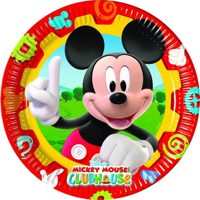 10 Mickey Mouse Clubhouse paper plates 23cm