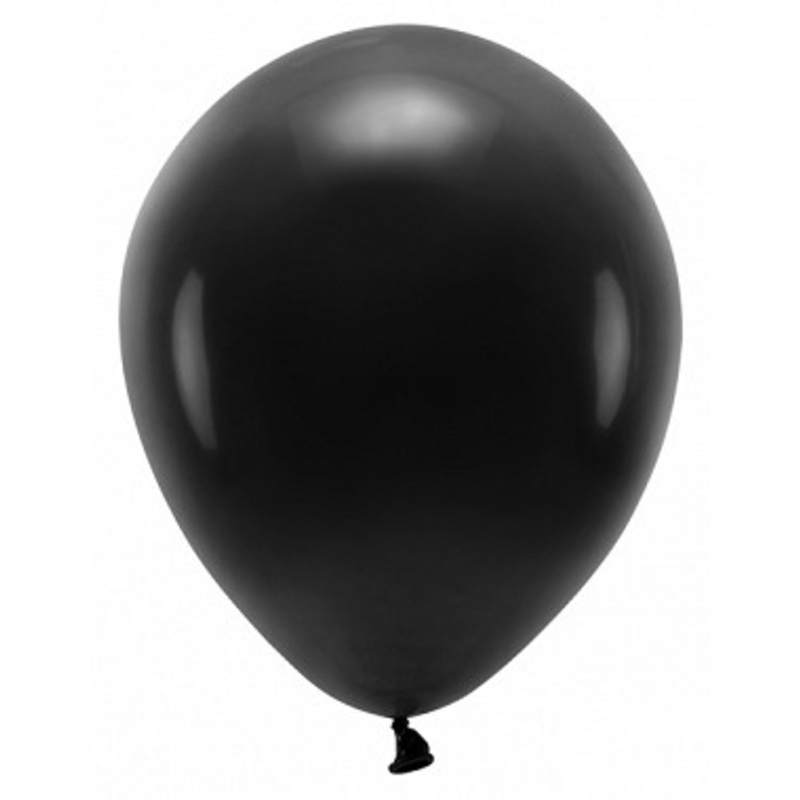 100 eco pastel balloons black 30cm