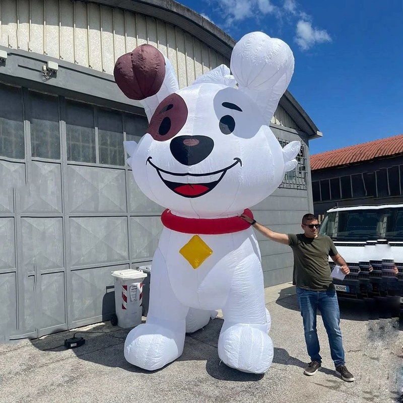 2023 Cute 3.3mh Inflatable Dog Inflatable Cartoon Model for Yard Decoration Pet Shop Advertising Props