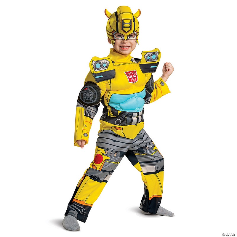 Toddlers Muscle Transformers Bumblebee Jumpsuit Costume – 2T