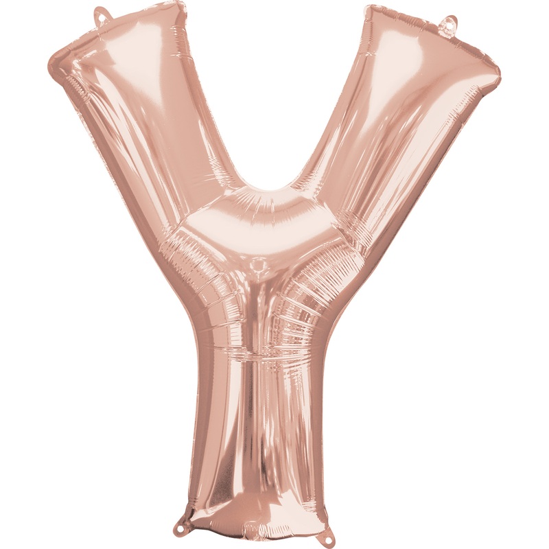 16” Letter ‘Y’ Rose Gold Air Fill Balloon