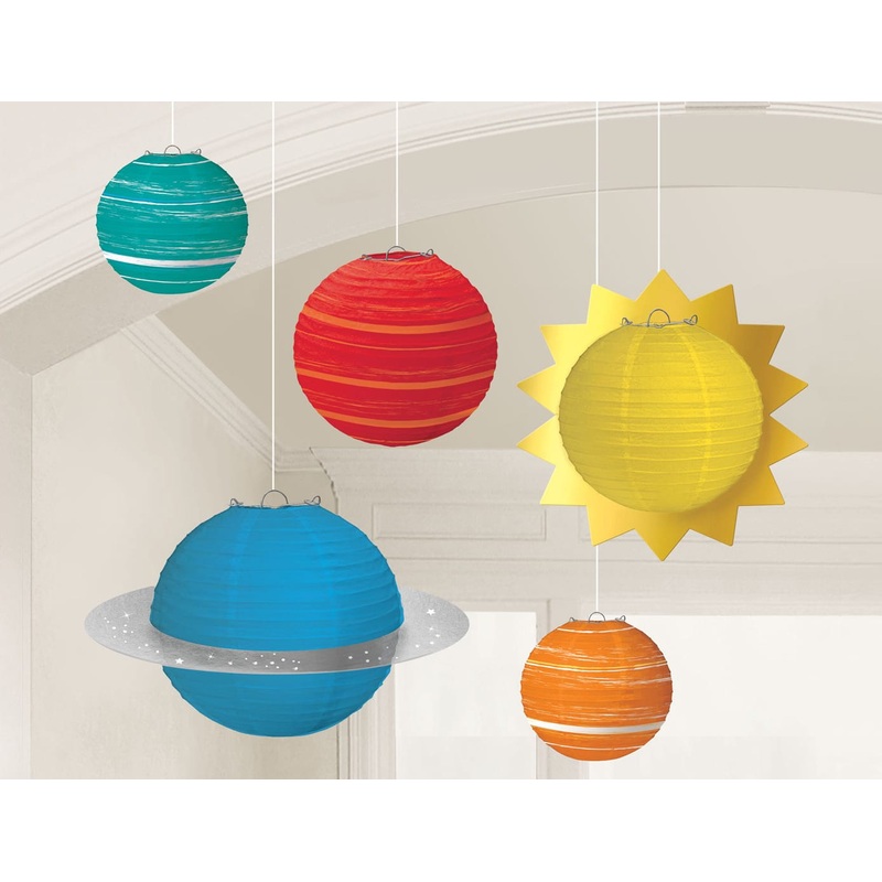 5 space party lanterns
