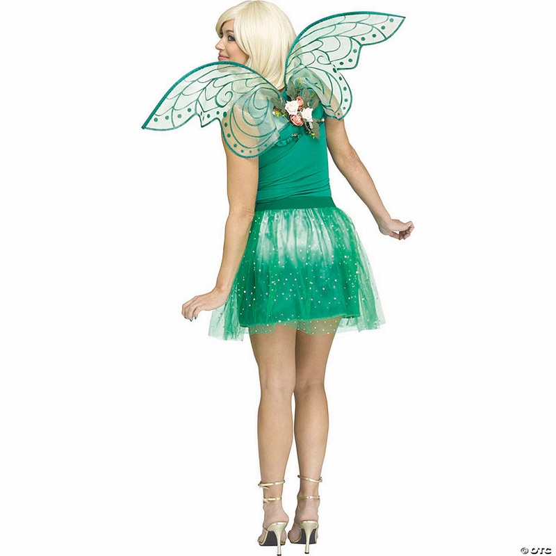 Adults Green Sparkle Wings Costume Accessory – One Size