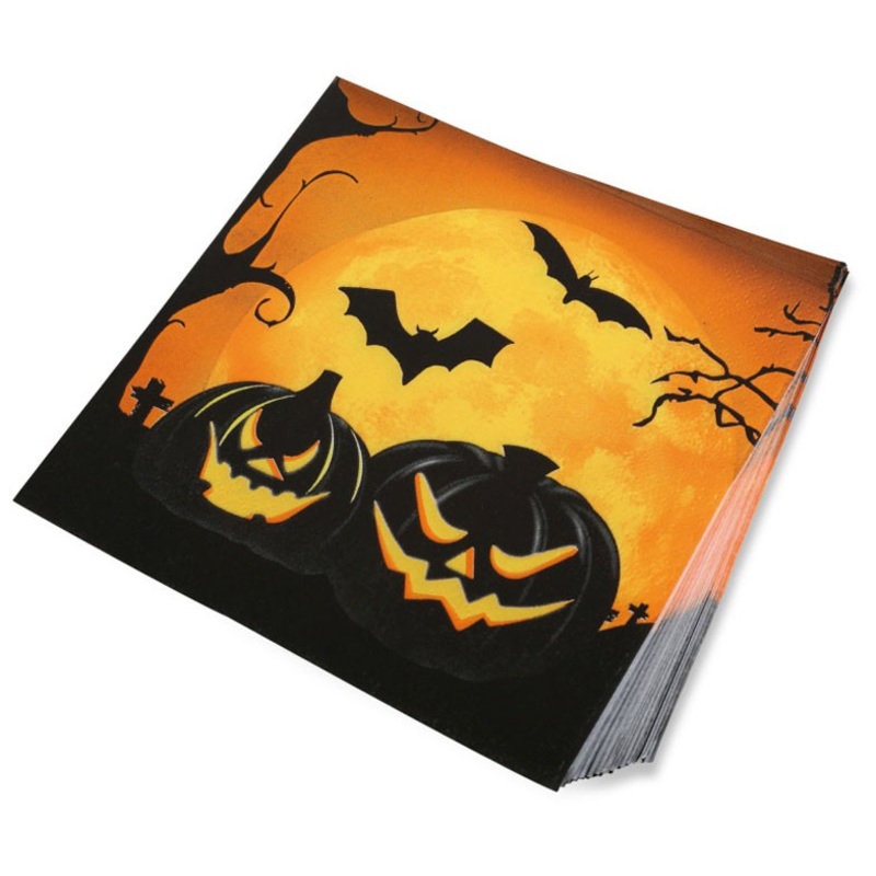 20 Halloween Pumpkin Napkins 17 x 17cm