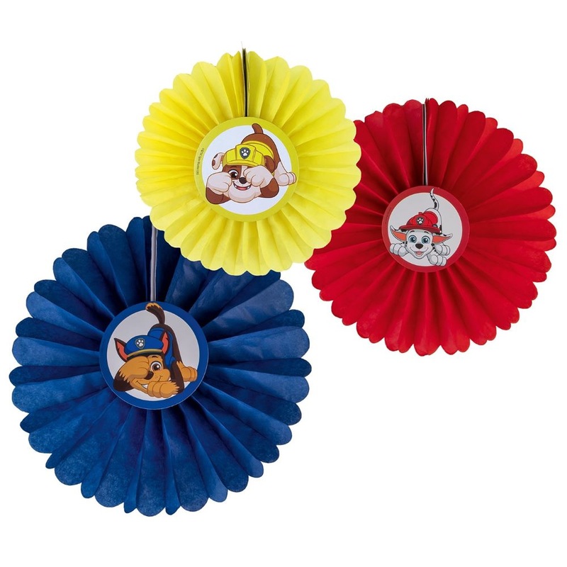 3 paper rosettes Paw Patrol