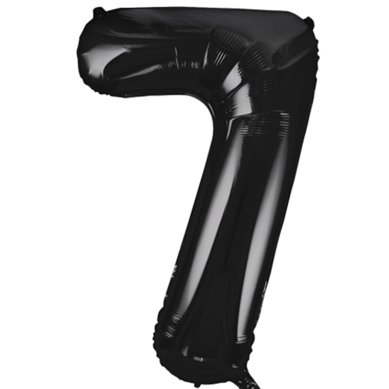 34 Black Numbered Foil Balloon #7