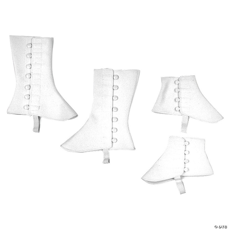 Adults 5 White Vinyl Spats|LRG/XL