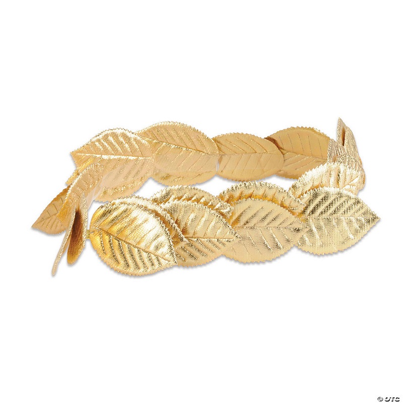 Adults Gold Roman Laurel Wreath Costume Accessory – One Size