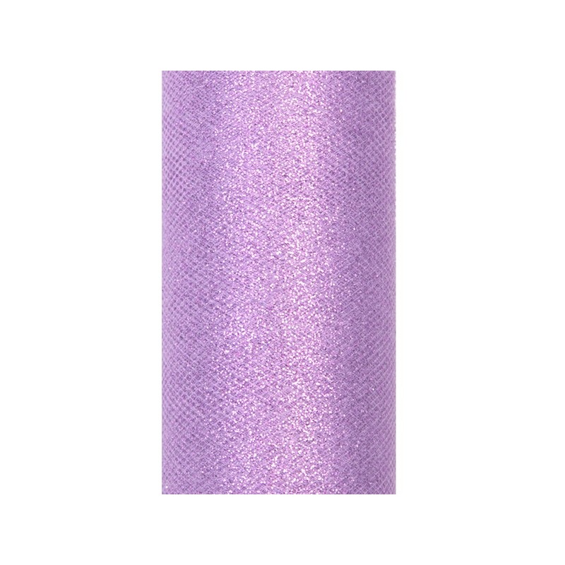 Glitter tulle Estelle lavender 9m x 15cm