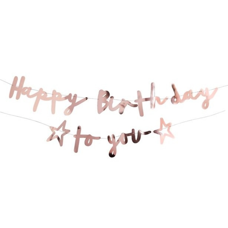 Rose gold birthday to you garland