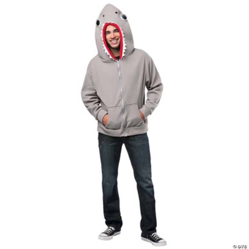 Shark Hoodie Adult Costume Small