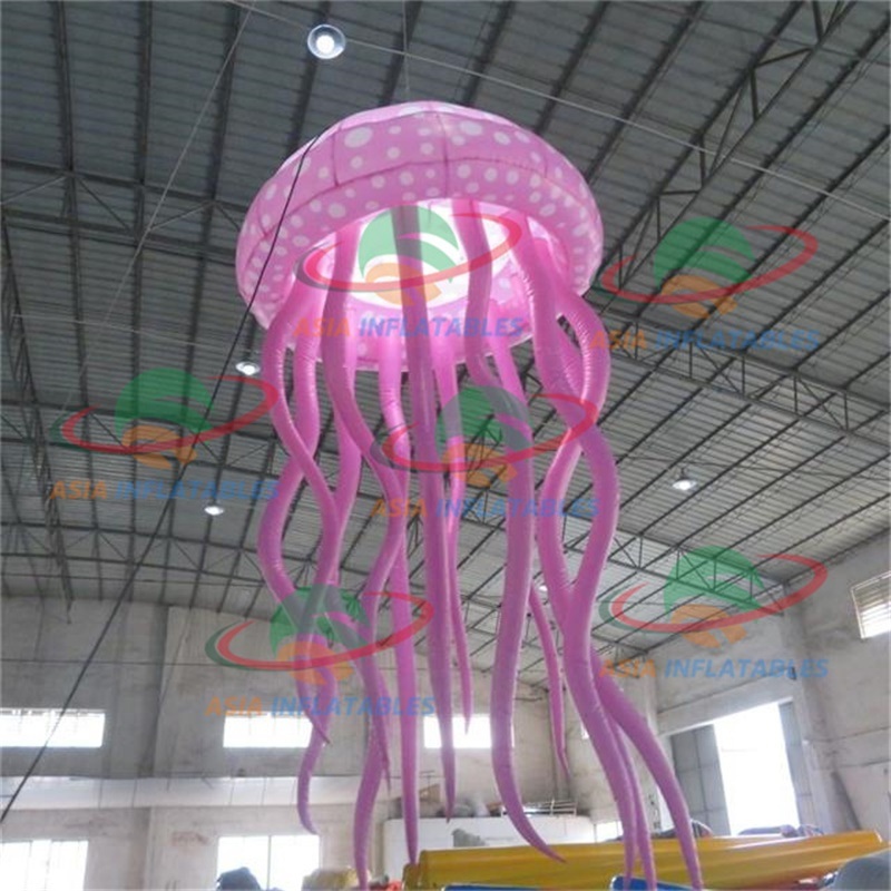 Stage Decoration Large Inflatable Jellyfish LED Light / Inflatable Lighted Mushroom for Yard Decoration