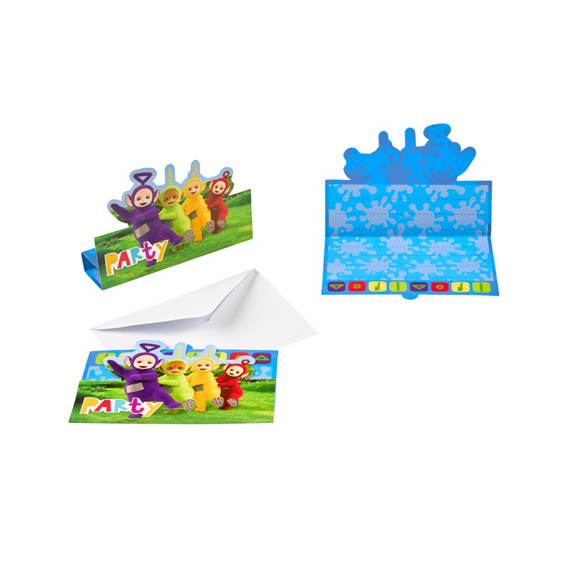 Teletubbies birthday party invitation card 8 pieces