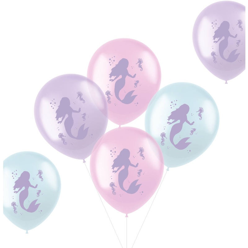 6 mermaids magic balloons 33cm