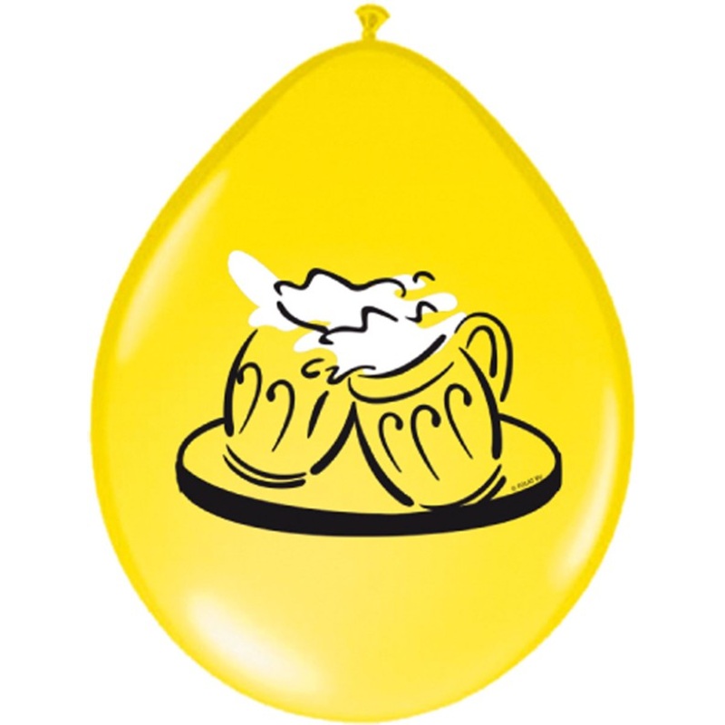 8 beer festival latex balloons 30cm