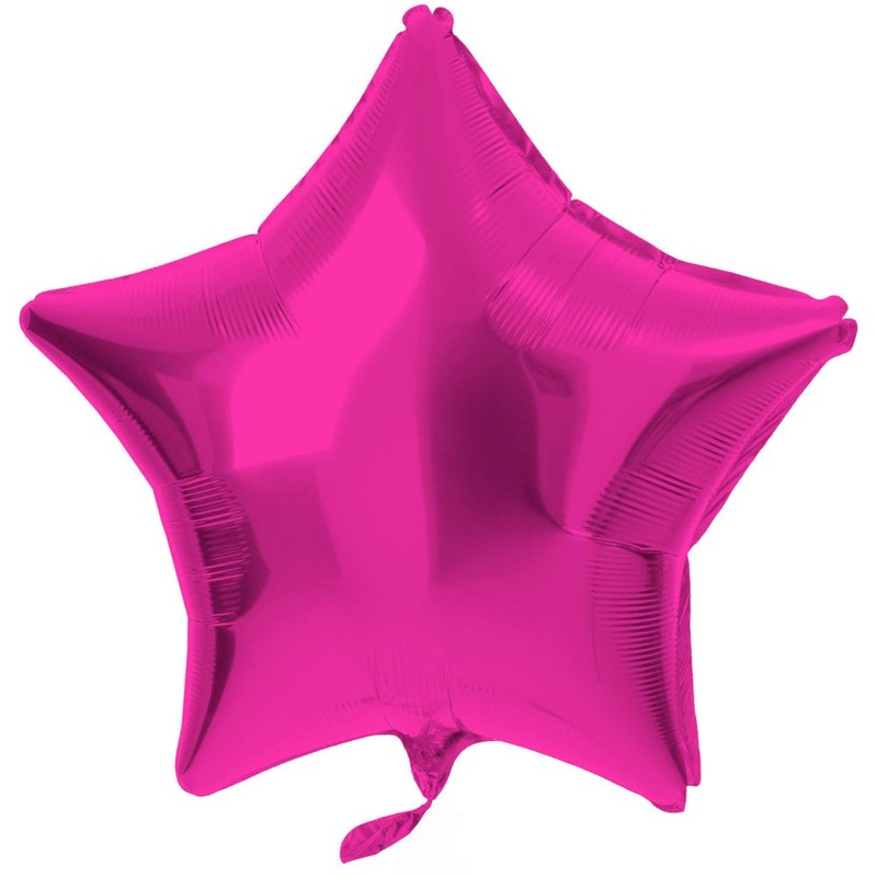 Foil Balloon Star Magenta 45cm