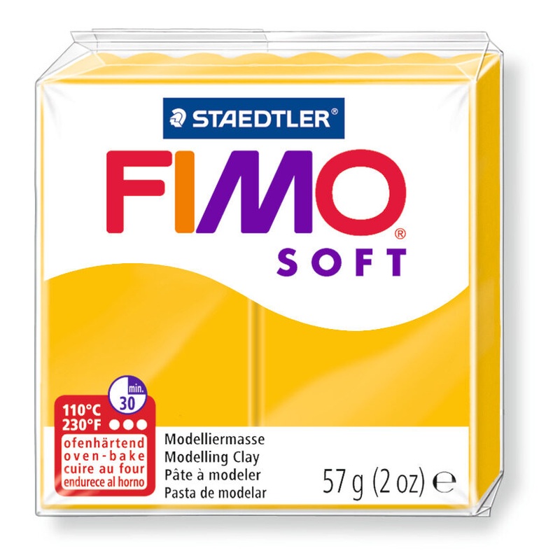 STAEDTLER FIMO Modelliermasse Soft 8020 ofenhrtend sonnengelb 57g