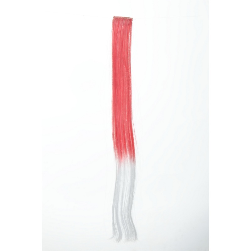 1 Clip-In Extension Strand Straight 45 cm Ombre Red White YZF-P1S18P-113/1001