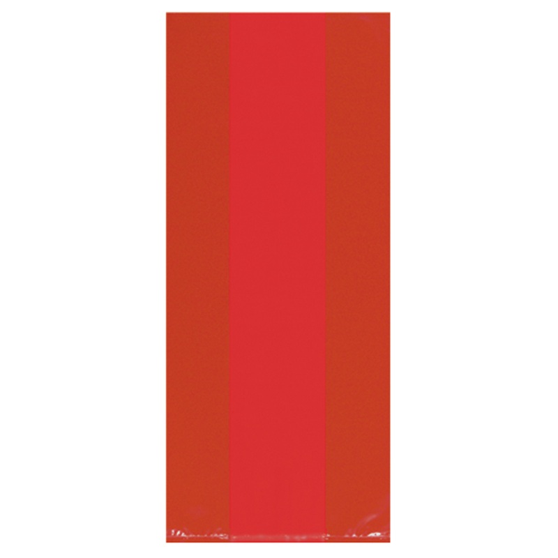 25 red plastic gift bags Basel 24 x 10cm
