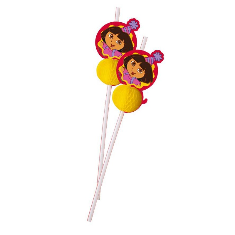 6 Dora’s Adventure Flexi Straw 24cm
