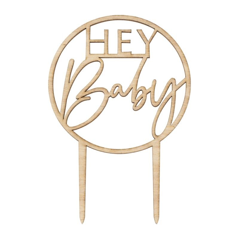 Botanical baby shower cake decoration