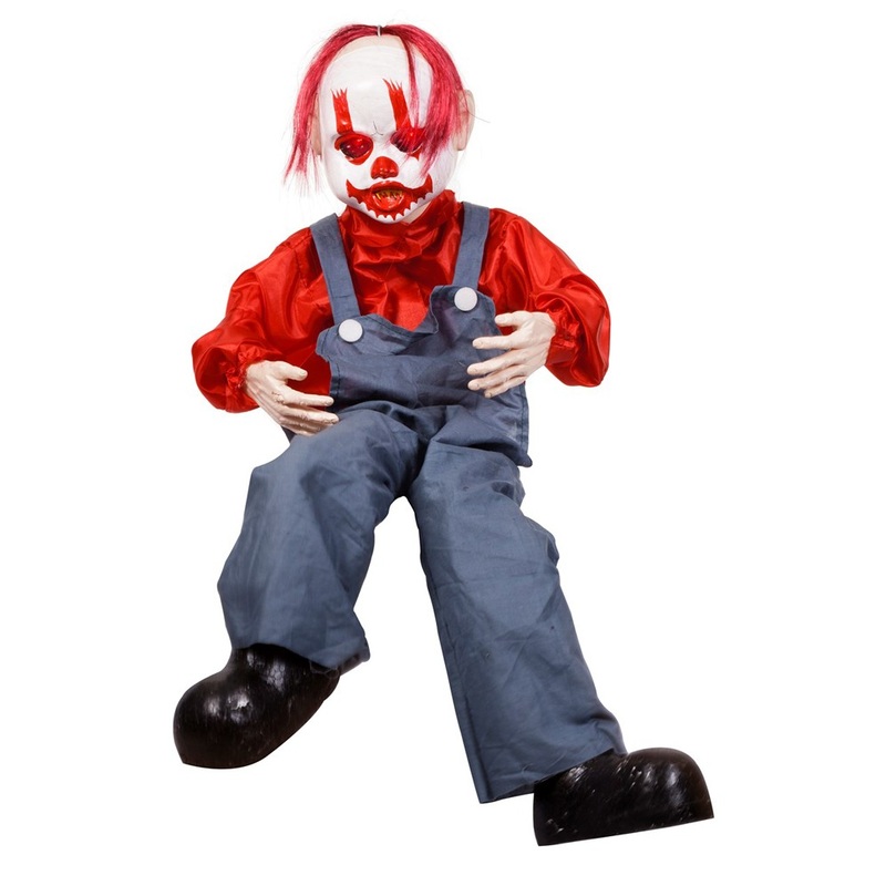 Movable horror clown with light & sound