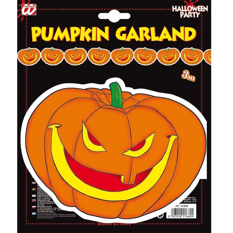 Scary Pumpkin Pumpkin Garland Halloween 3m