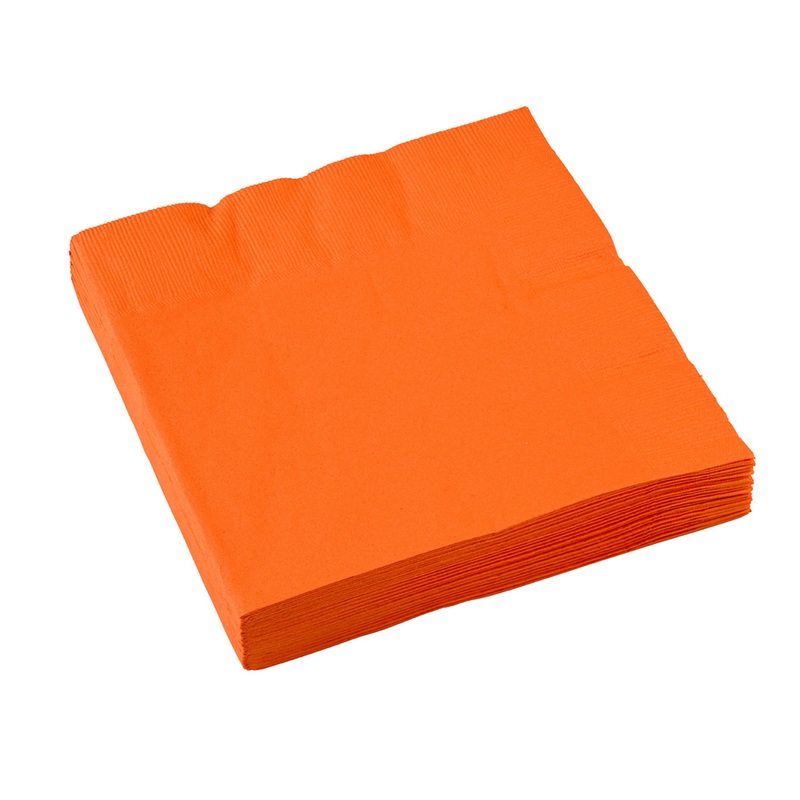 20 party napkins 33cm orange