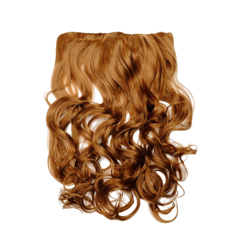 Hairpiece Halfwig 5 clip Clip-In Extension long curled curls strawberry blond WH5008-180C-27