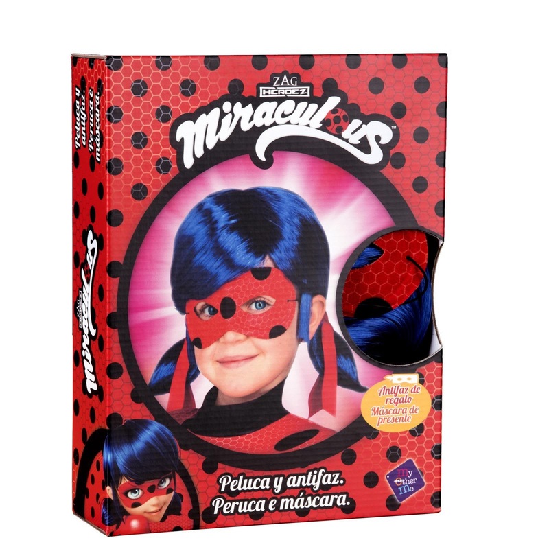 Kids Miraculous Ladybug Wig Kit With Mask
