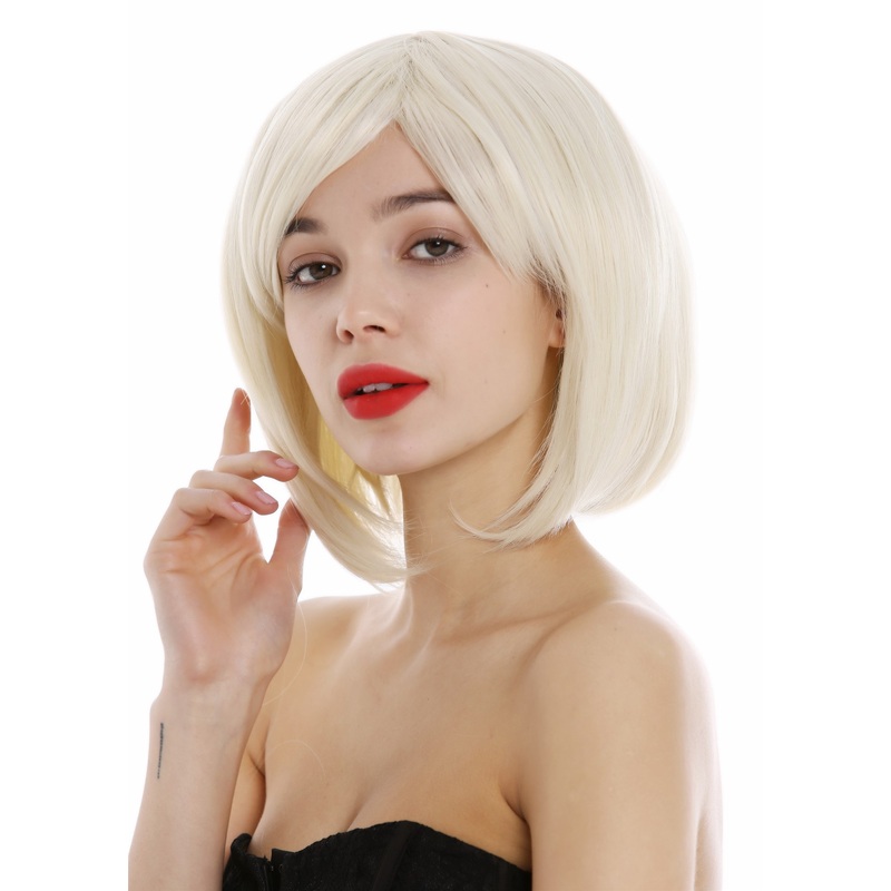 Lady Wig women short frayed Bob style parting light blonde mix 1215