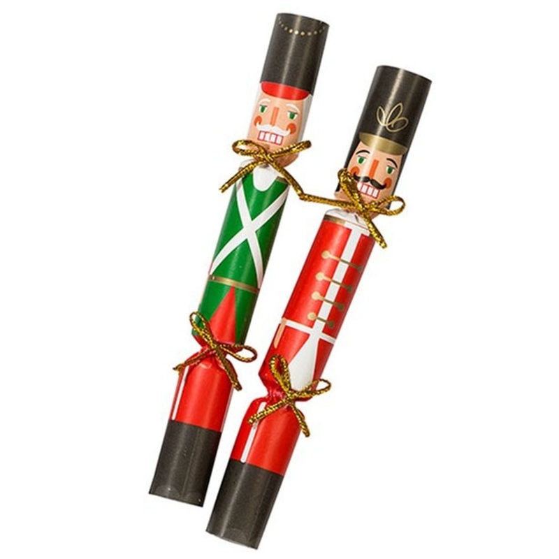 6 mini nutcracker crackers 13cm