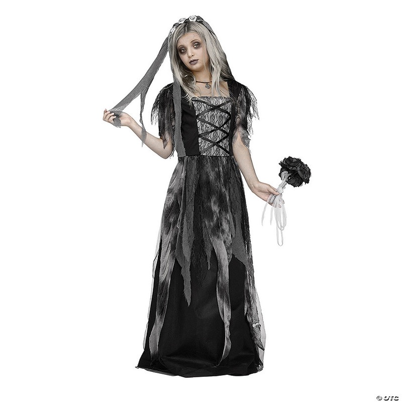 Girl’s Cemetery Bride Costume|MEDIUM|LARGE|XLARGE