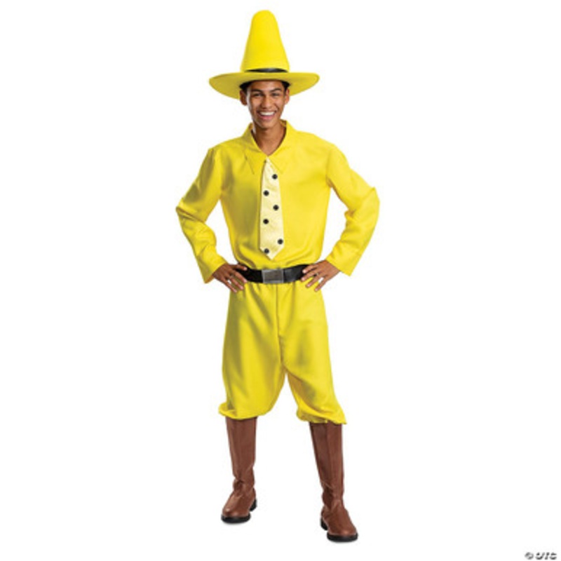 Person In The Yellow Hat Adult Costume Small/Medium
