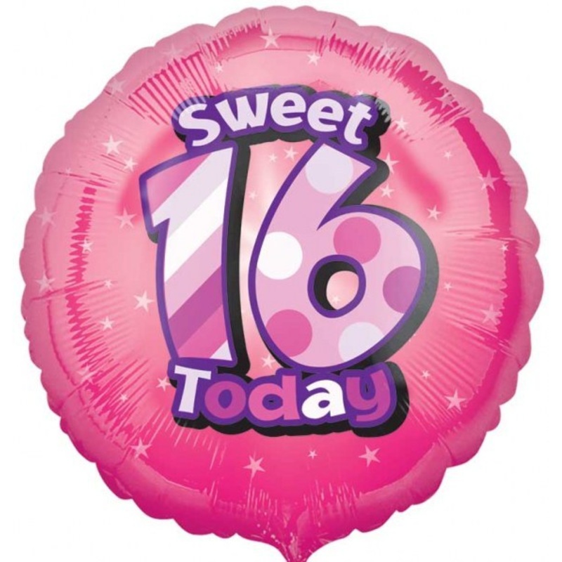Sweet 16 Today Foil Balloon – 17