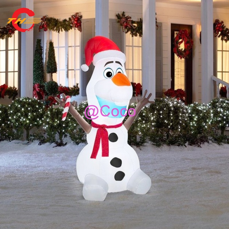10FT/3m High Christmas Inflatable Snowman Airblown Yard Decorating LED Snowman