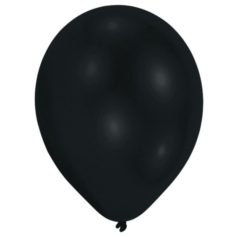 25 deep black latex balloons 27.5cm