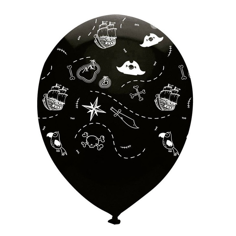 6 pirate crew balloons 30cm