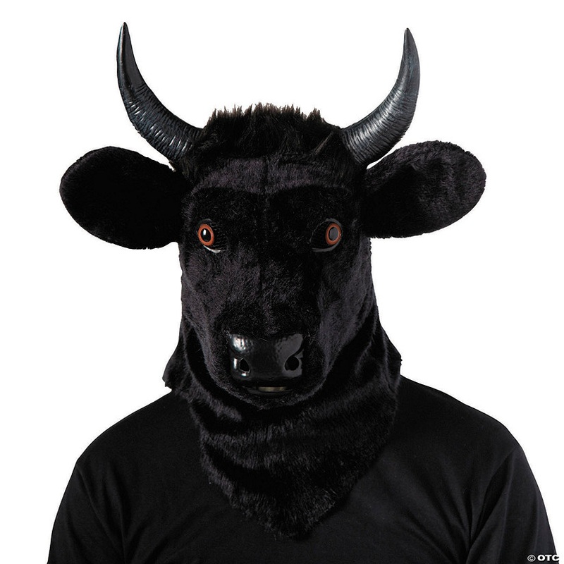 Adults Bull Moving Mouth Overhead Mask – One Size