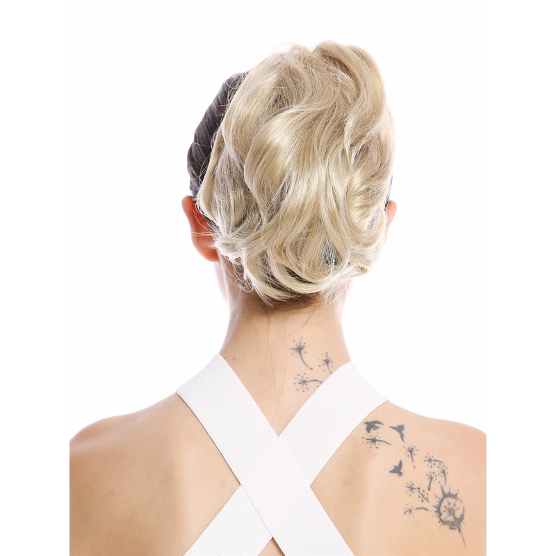 Ponytail Hairpiece Extensions short great volume wavy champagne blond 8