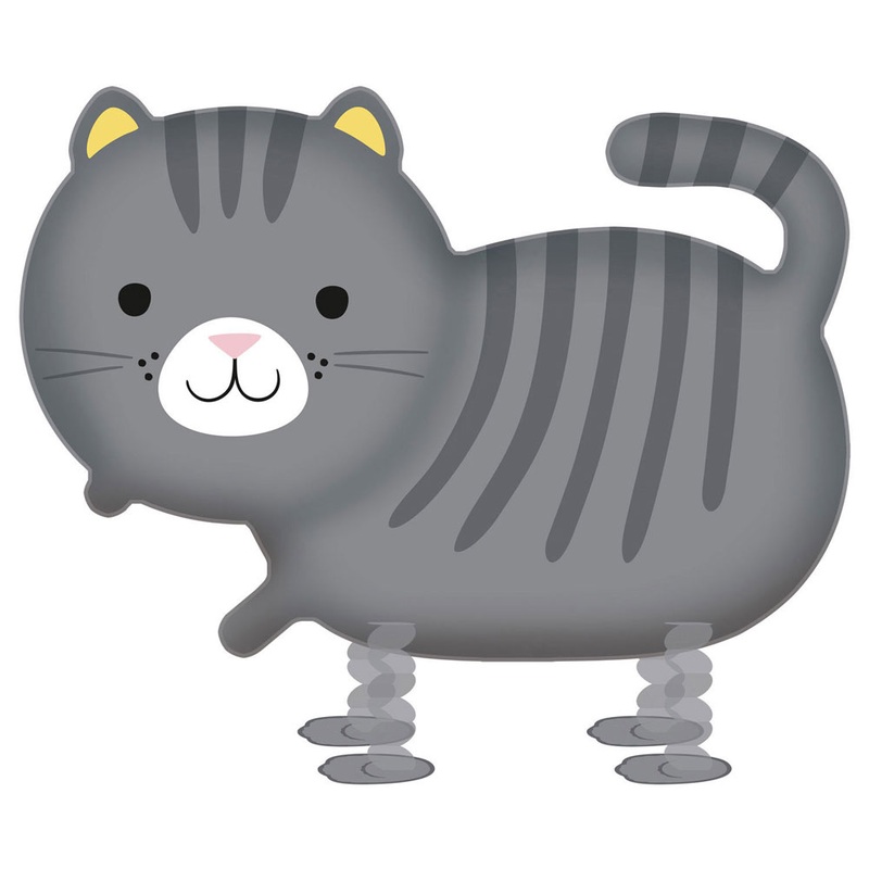 Walking Cat Foil Balloon 75cm x 52cm