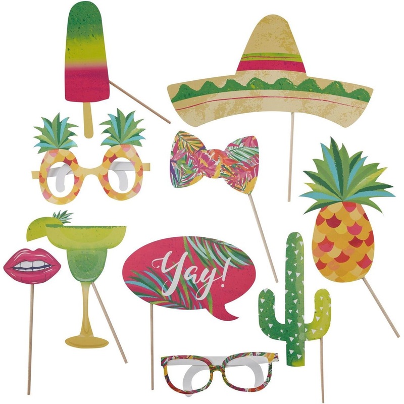 10 Tropical Summer Photo Props 25cm