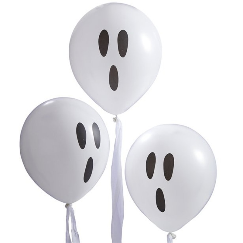 3 ghost balloons with masking tape 30cm
