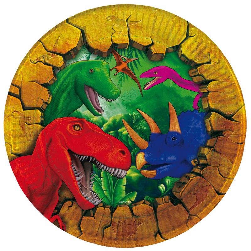 6 paper plates Dino Adventure 18cm